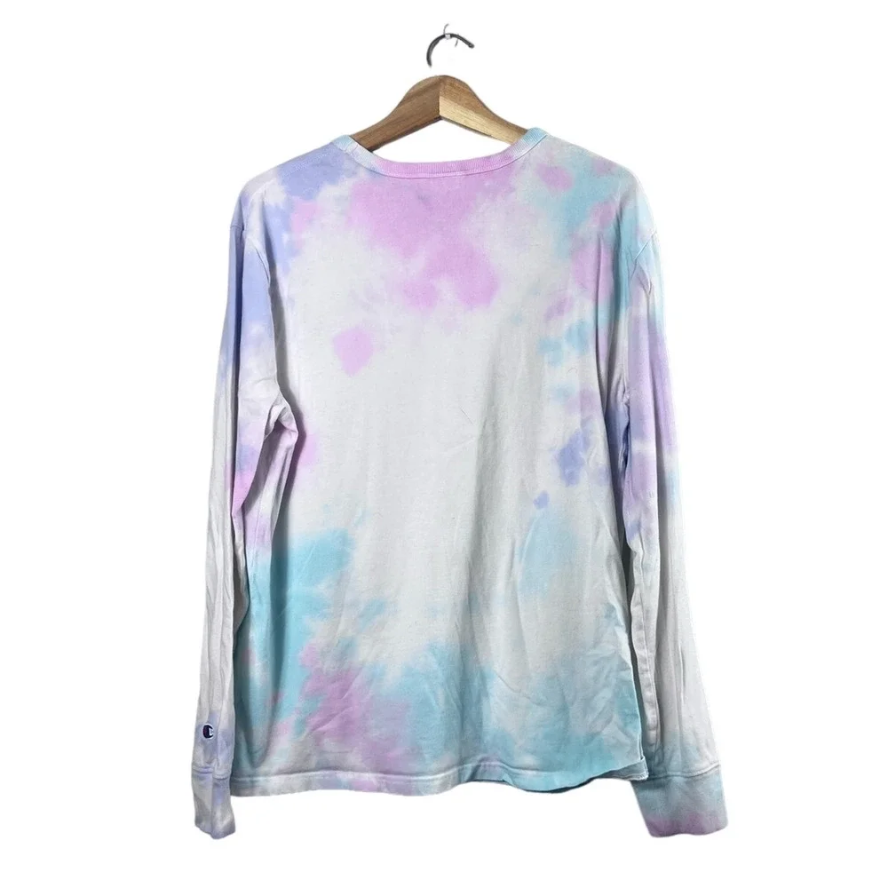 Unisex Long Sleeve Champions Tye-Dye T-Shirt L - Picture 3 of 5
